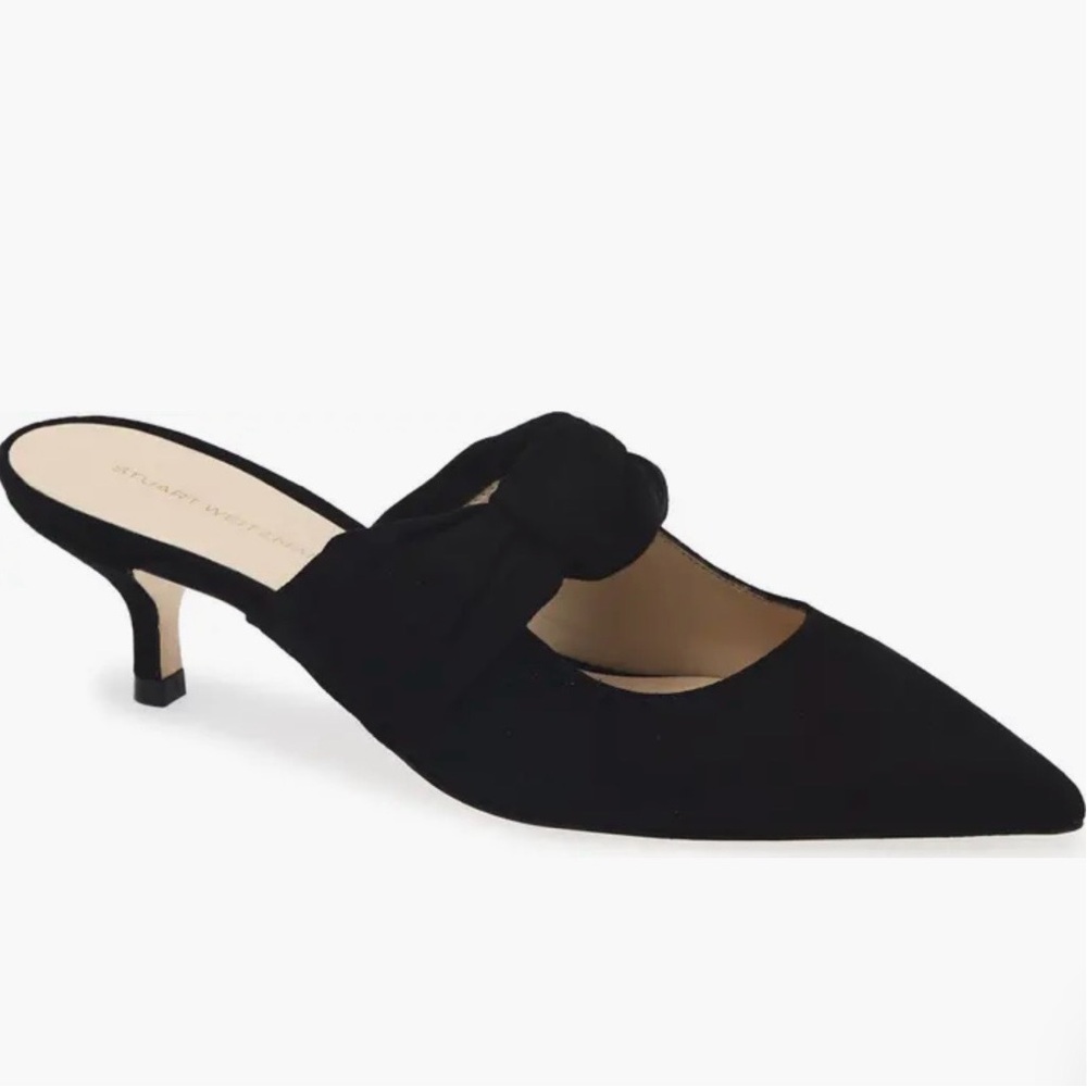 New Stuart Weitzman Solange 50 Kitten Heel Mule size 6